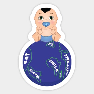 Baby Boy Routine World Sticker